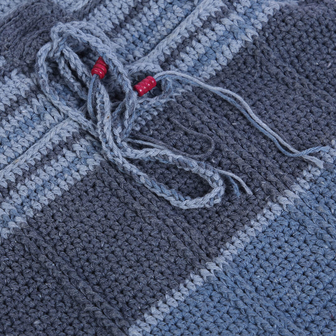 Handmade Crochet Backpack - Denim 3115