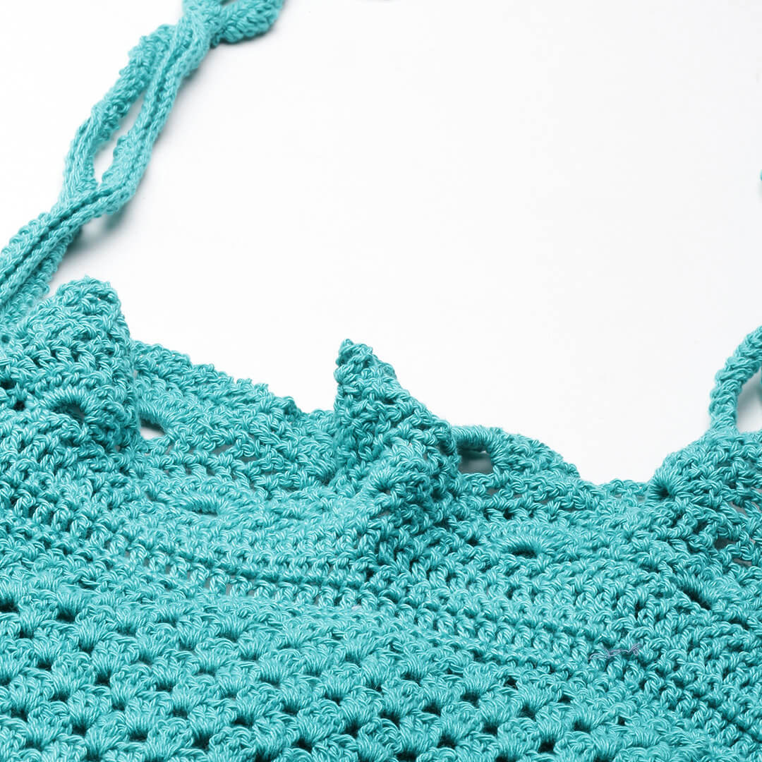 Adjustable Drop Shoulder Cotton Top - Green 3138