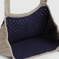 Handmade Crochet Bag - Blue & Grey 3047