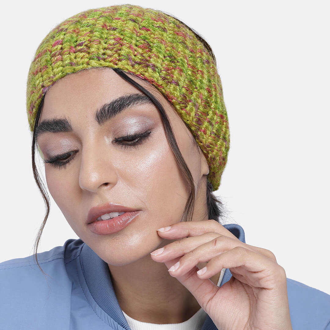 Crochet Woolen Headband - Multi Color 3037