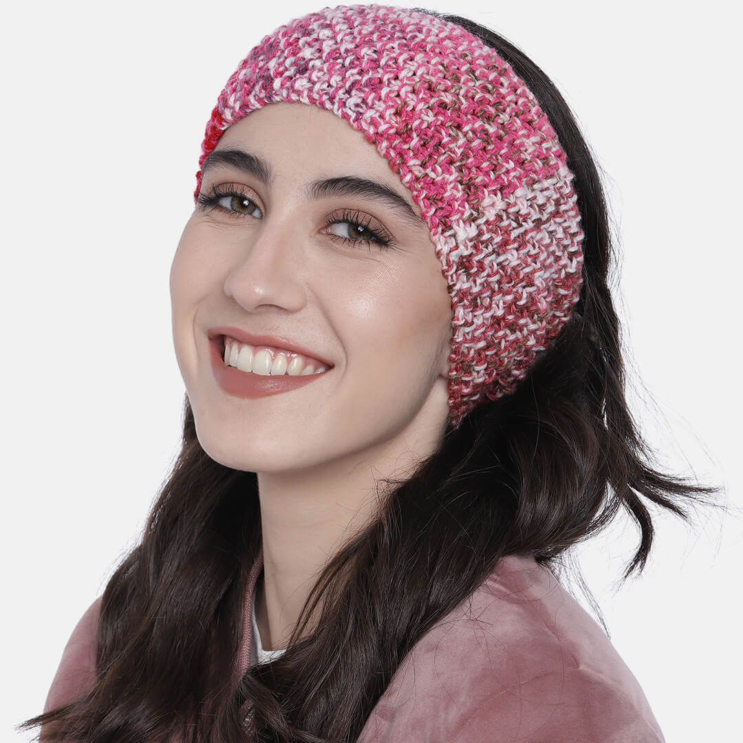 Crochet Woolen Headband - Multi Color 3074