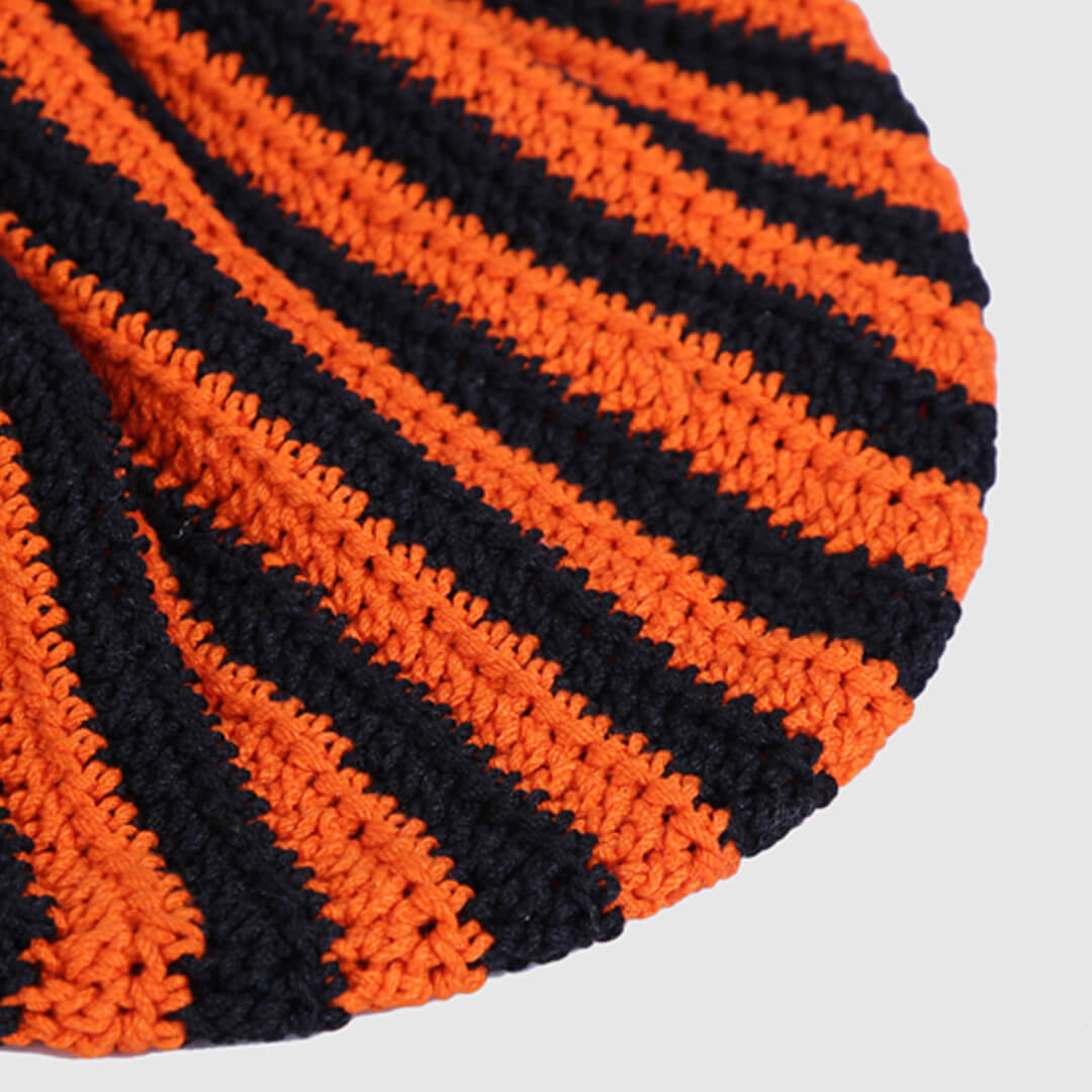 Handmade Crochet Bag - Orange & Black 3117