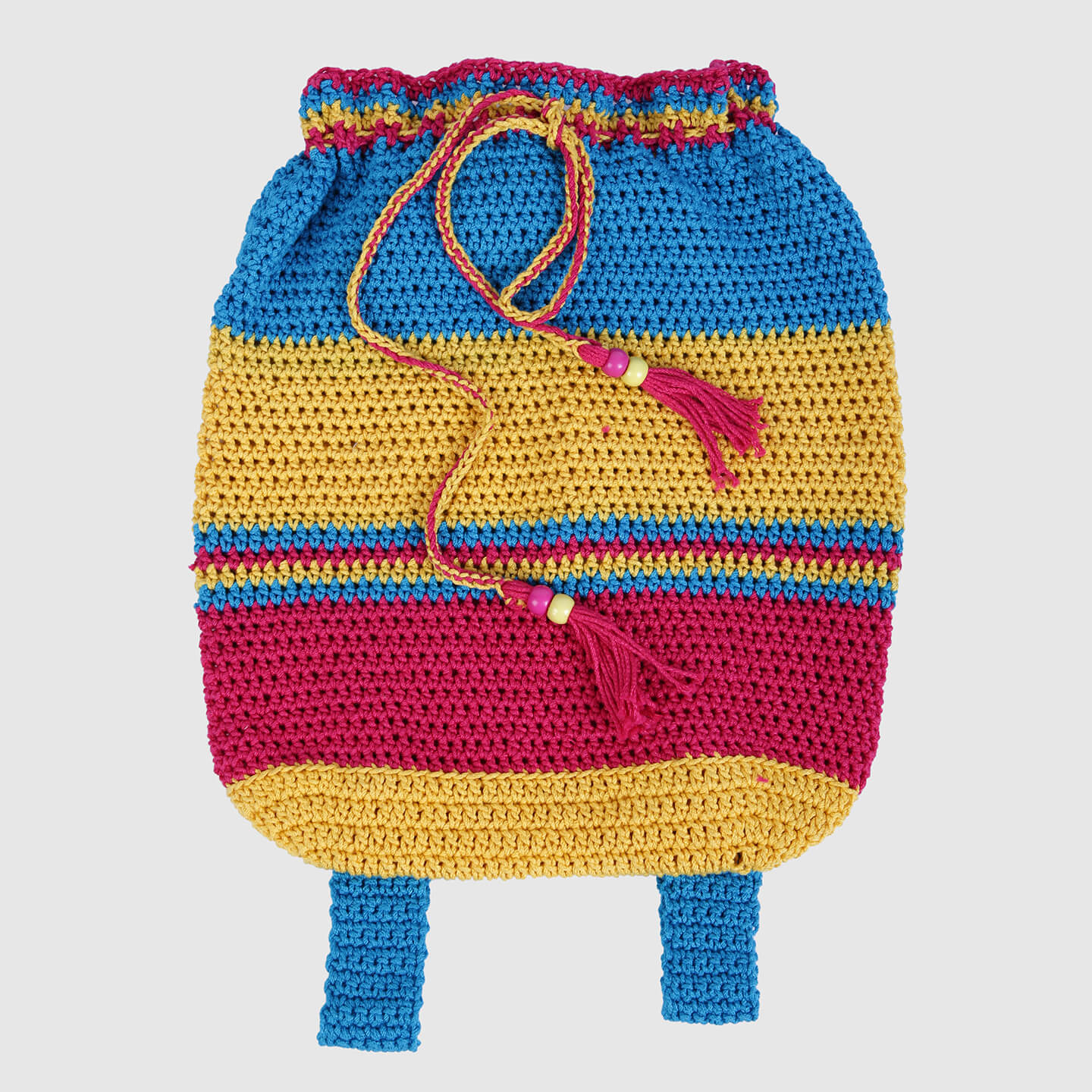 Handmade Crochet Backpack - Multi Color 3135