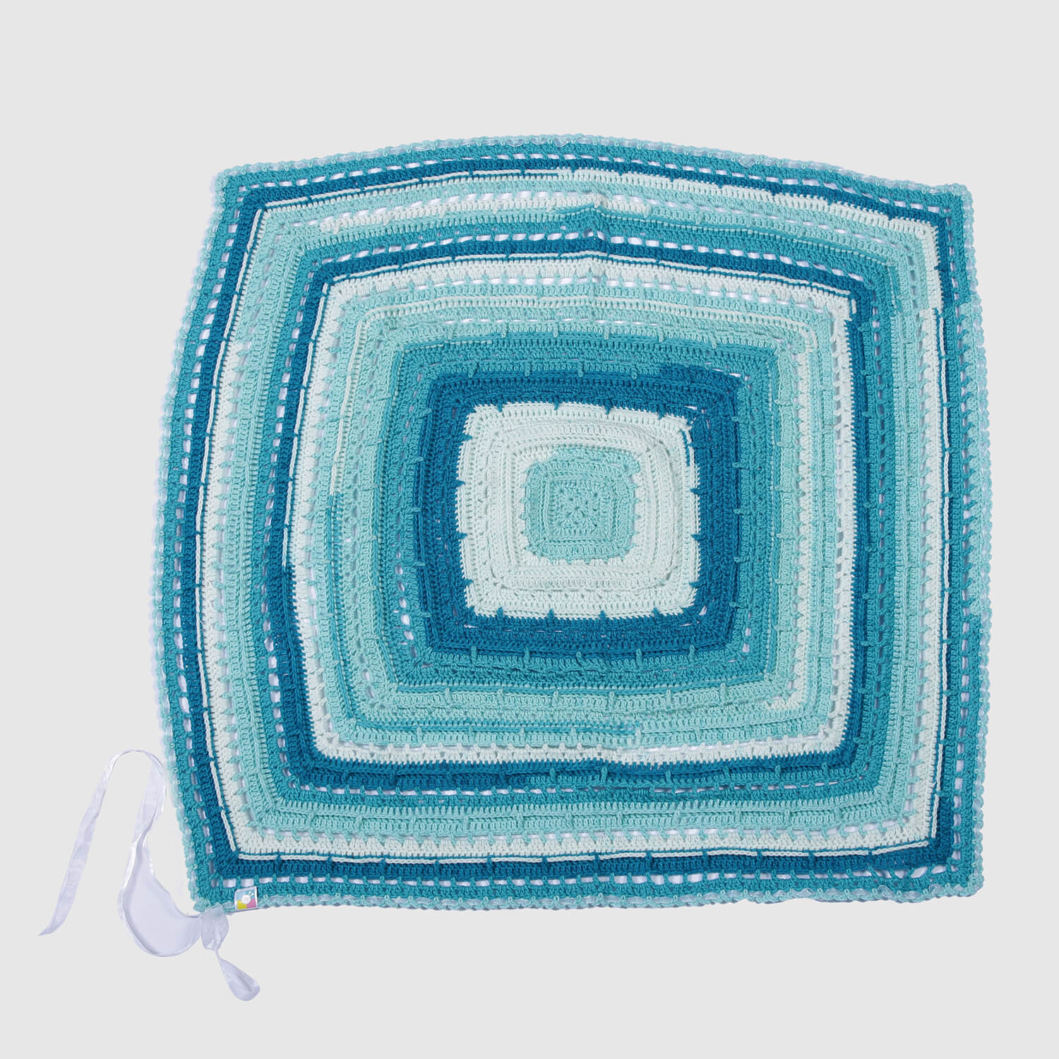 Crochet Tile Baby Blanket - Sea Hues 3130