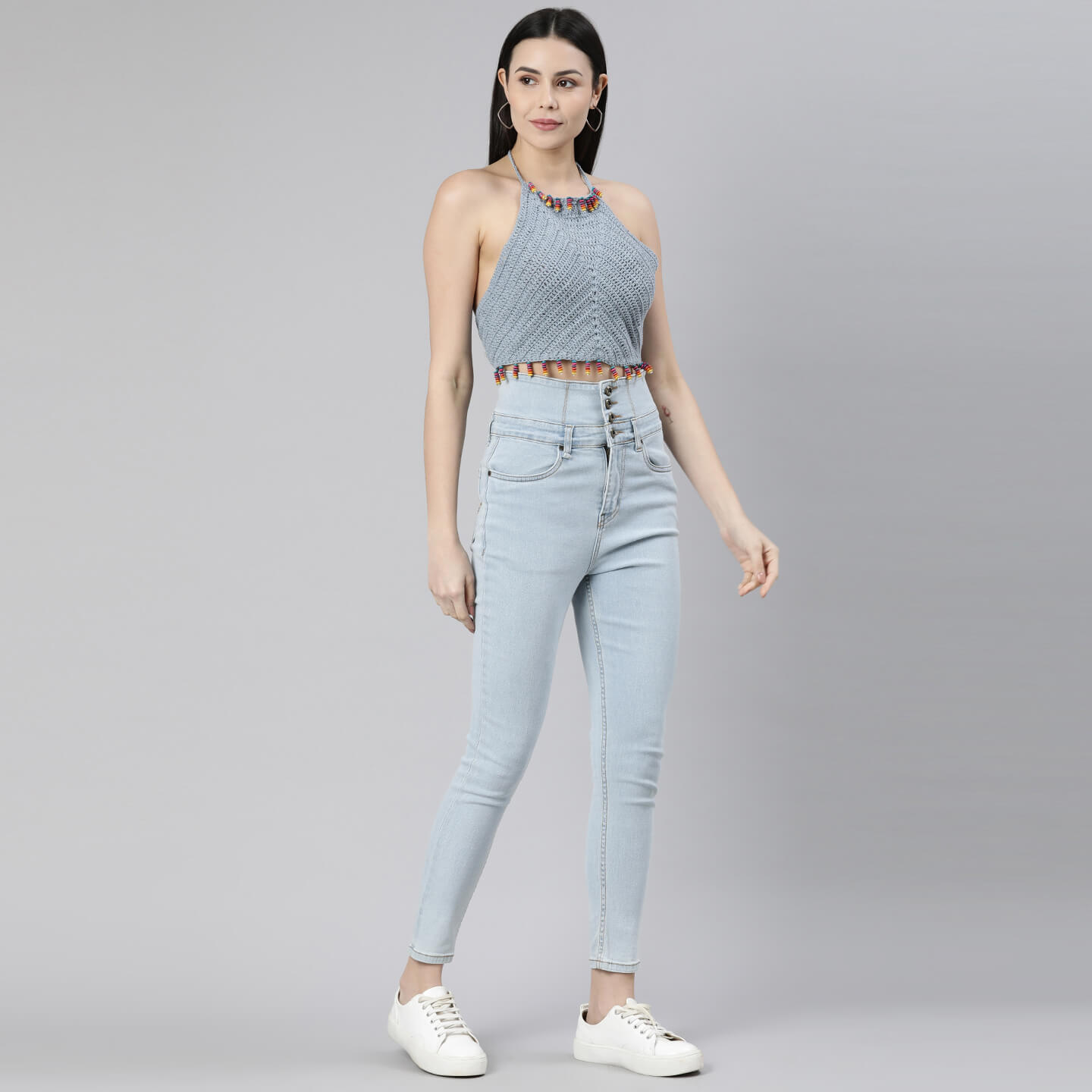 Cotton Bralette Top - Denim 3121