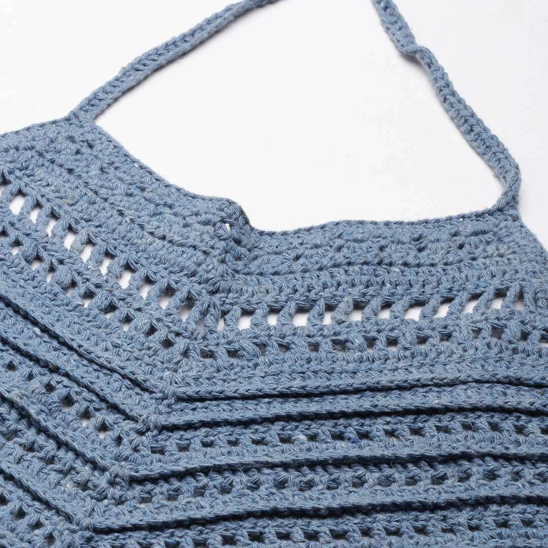 Recycled Denim Halter Top - 3120