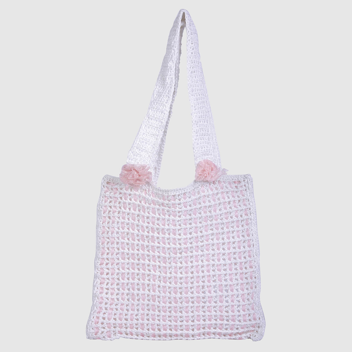 Handmade Crochet Bag - White 3127