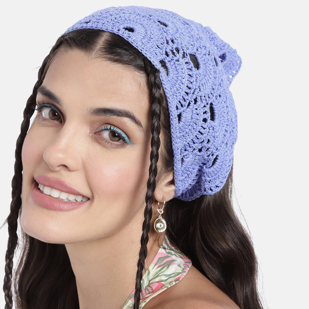 Crochet Bandanna - Blue 2972