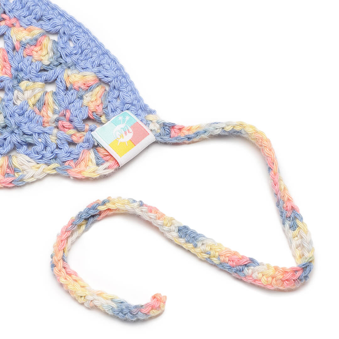 Crochet Bandana - Blue Multi-Color 2972