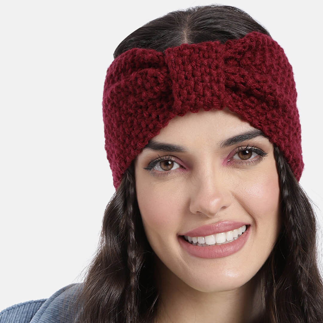 Bow Headband - Maroon 51