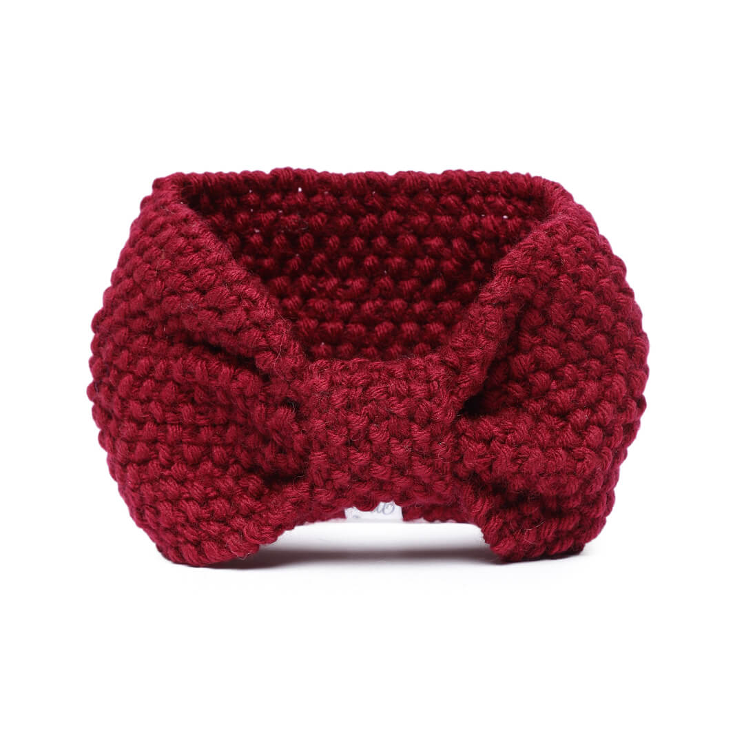 Bow Headband - Maroon 51