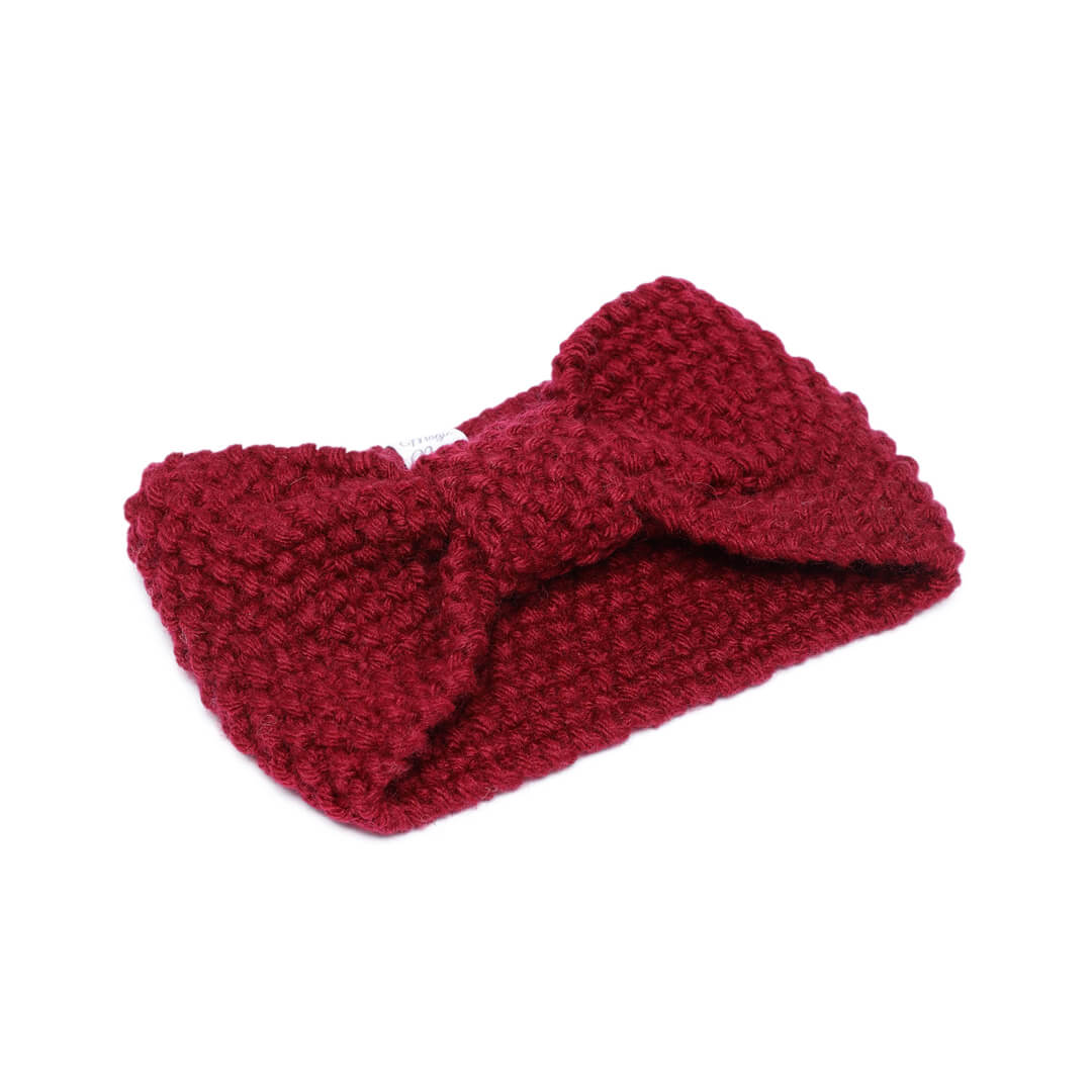 Bow Headband - Maroon 51