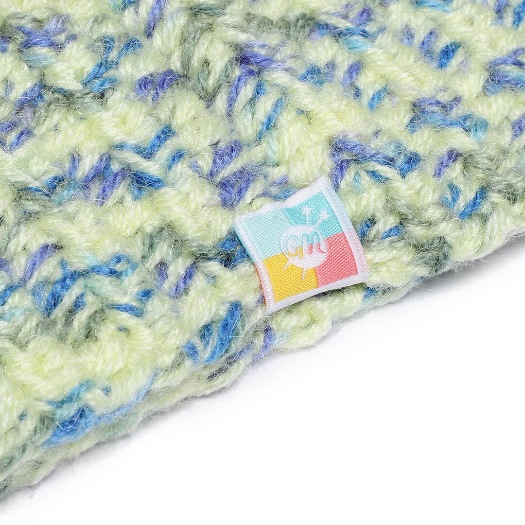 Crochet Woolen Headband - Yellow Blue 2969