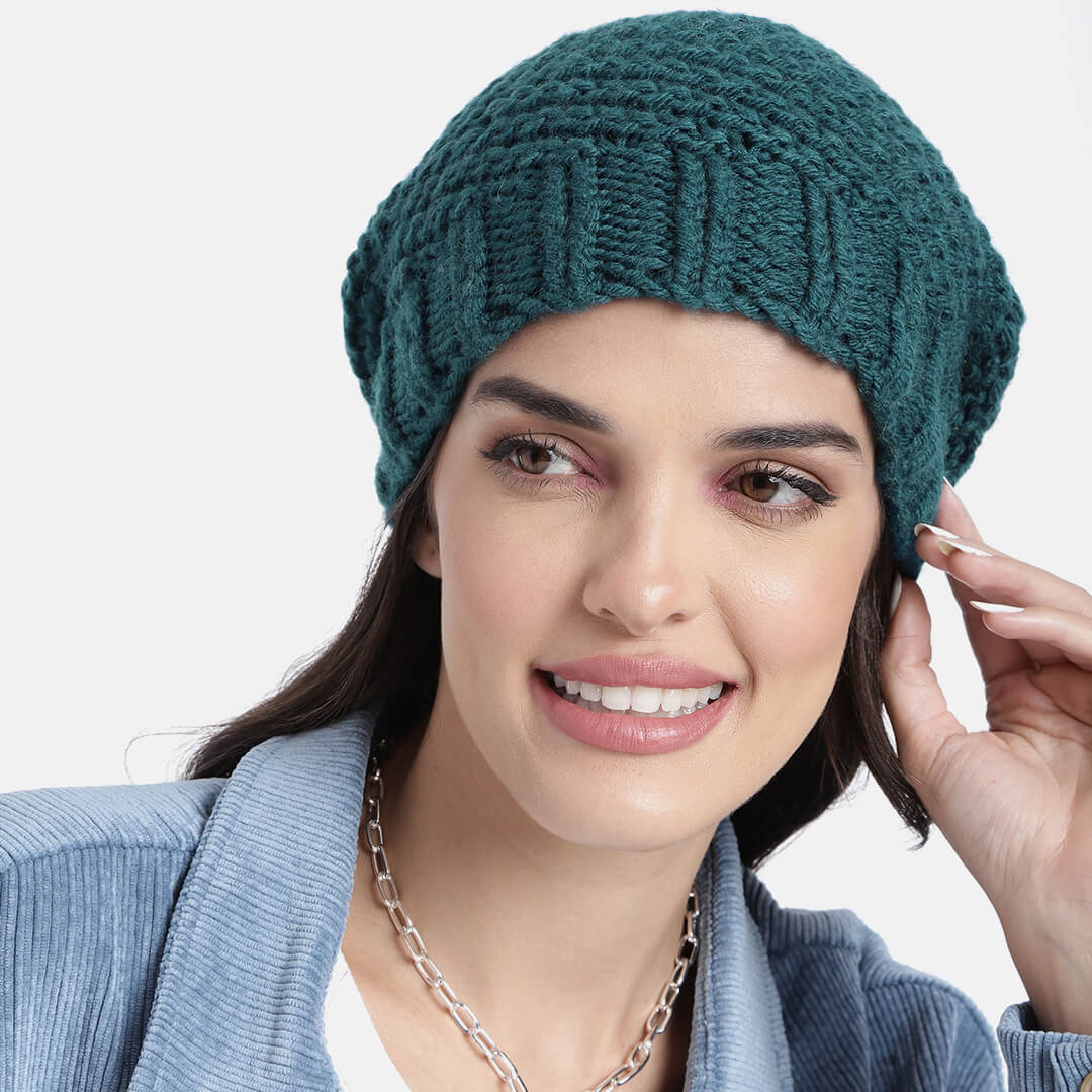 Diagonal Slouch Beanie - 636