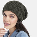 Diagonal Slouch Beanie - 637