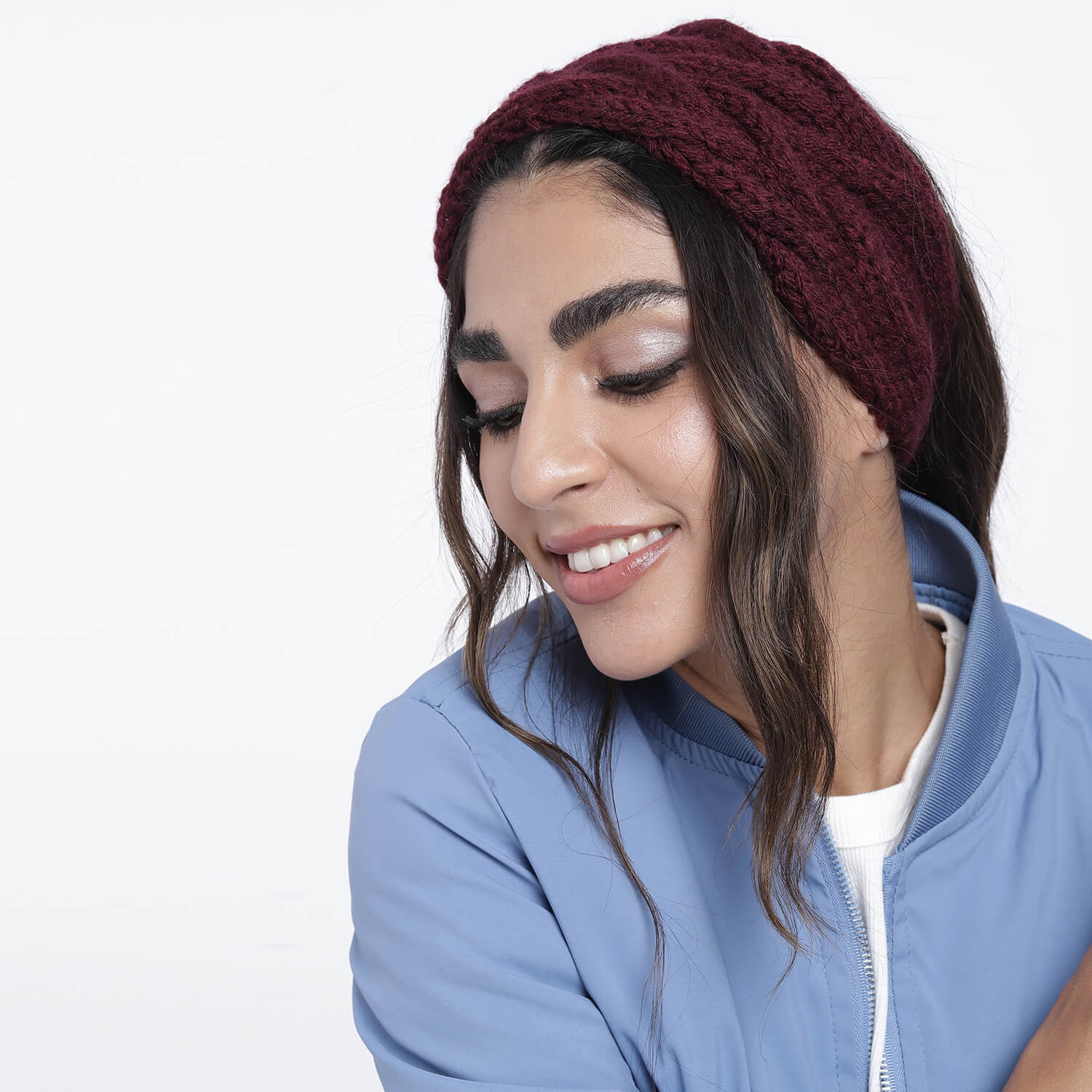 Double Cable Headband - Wine 3015