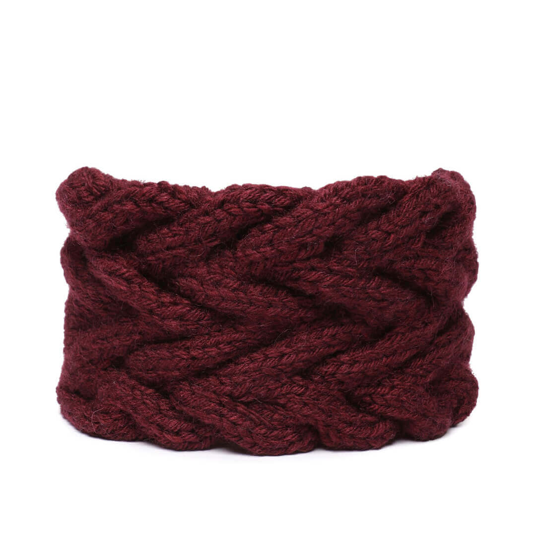 Double Cable Headband - Wine 3015