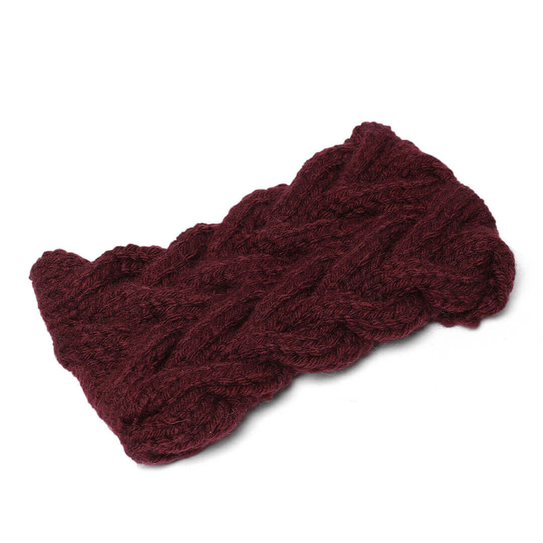 Double Cable Headband - Wine 3015