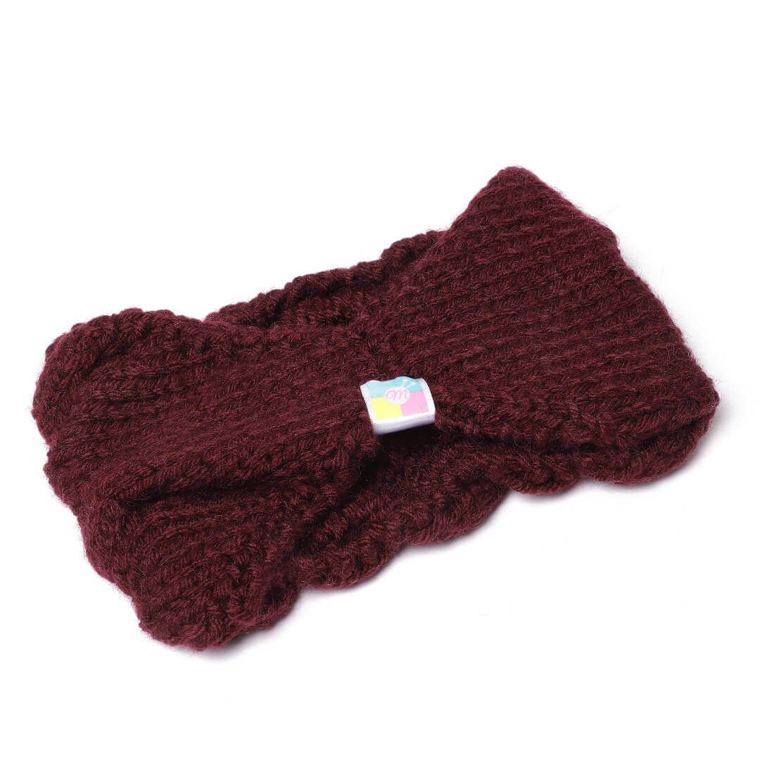 Double Cable Headband - Wine 3015
