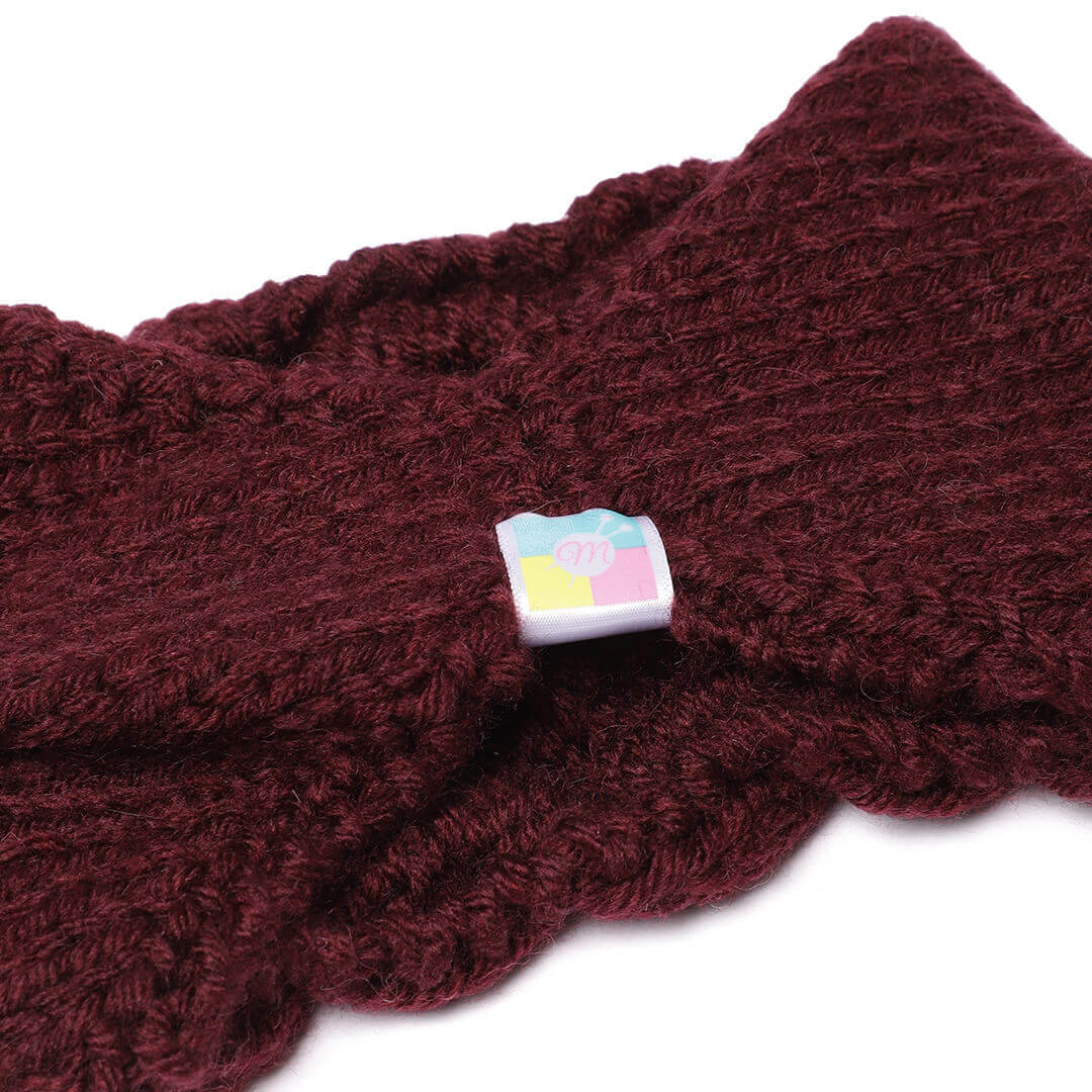 Double Cable Headband - Wine 3015