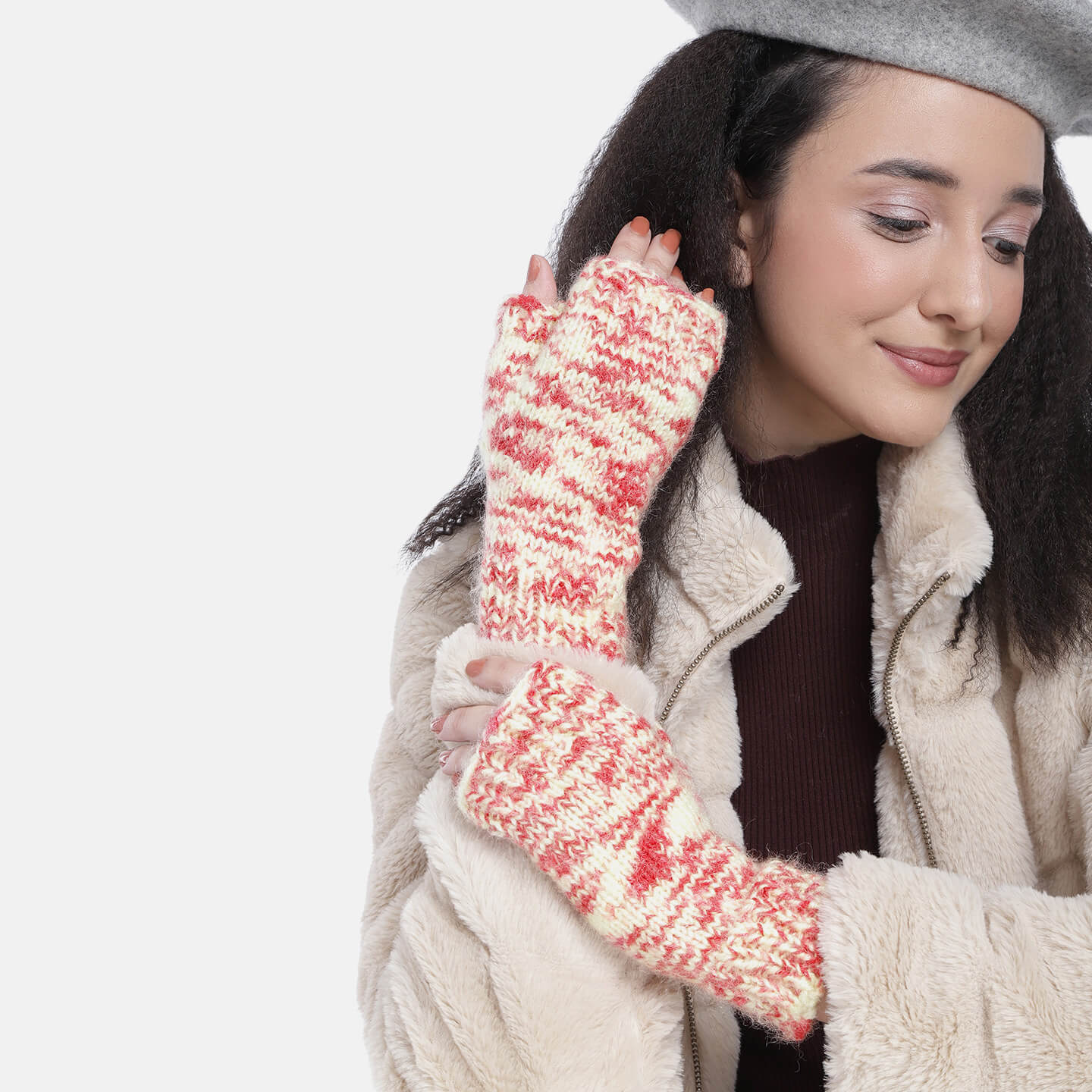 Winter Fingerless Gloves - 3083