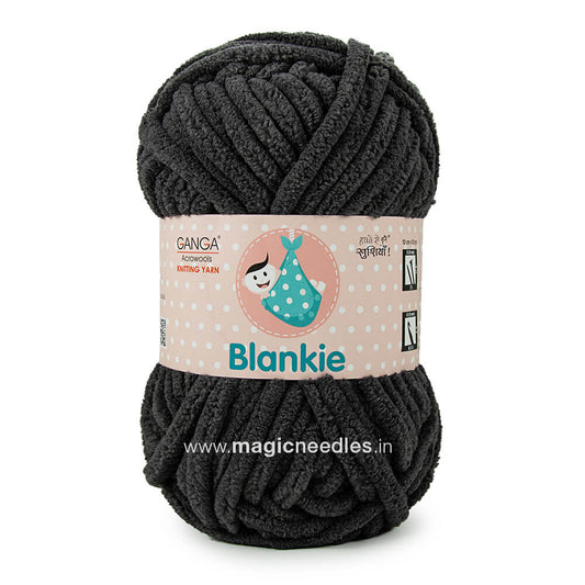 Ganga Blankie Yarn - Dark Grey BLK022
