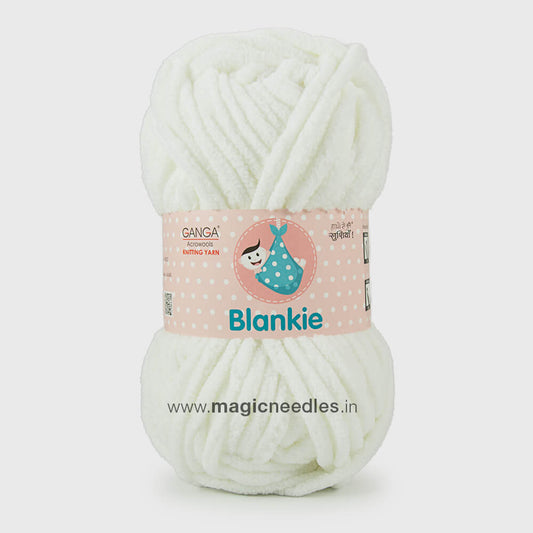 Ganga Blankie Yarn - White BLK001
