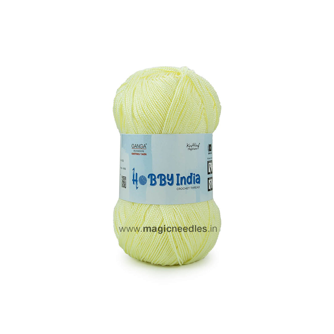 Ganga Hobby India Crochet Thread - Yellow CUD50 new 75