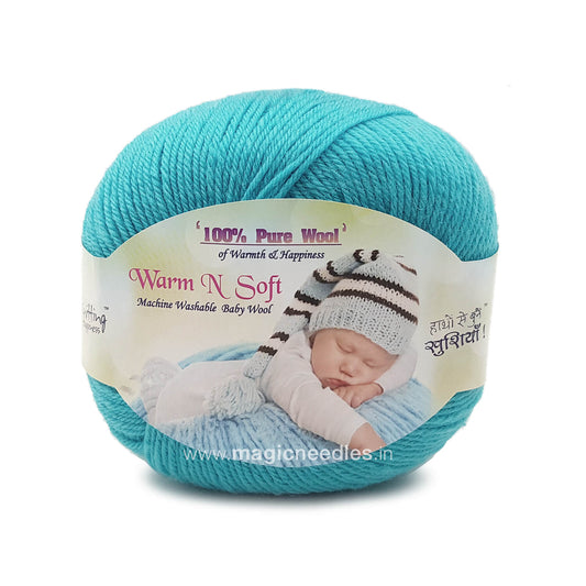 Ganga Warm N Soft Pure Wool Yarn - Blue 12
