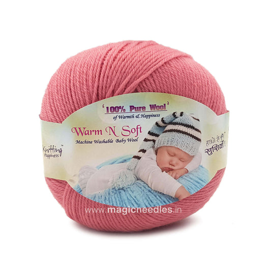 Ganga Warm N Soft Pure Wool Yarn - Fuchsia 46