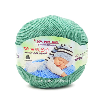 Ganga Warm N Soft Pure Wool Yarn - Green 42