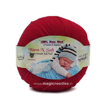 Ganga Warm N Soft Pure Wool Yarn - Red 15