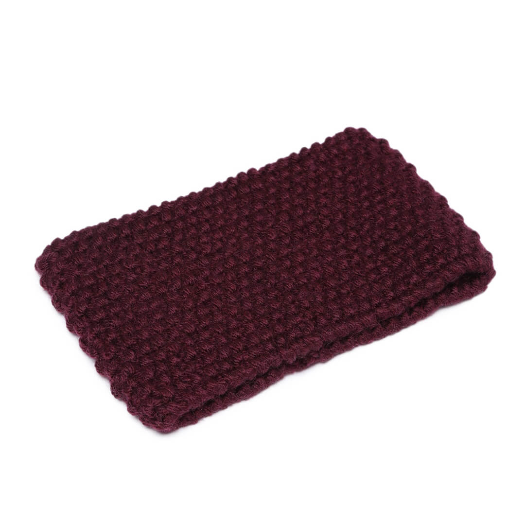 Knitted Headband - Wine 1026