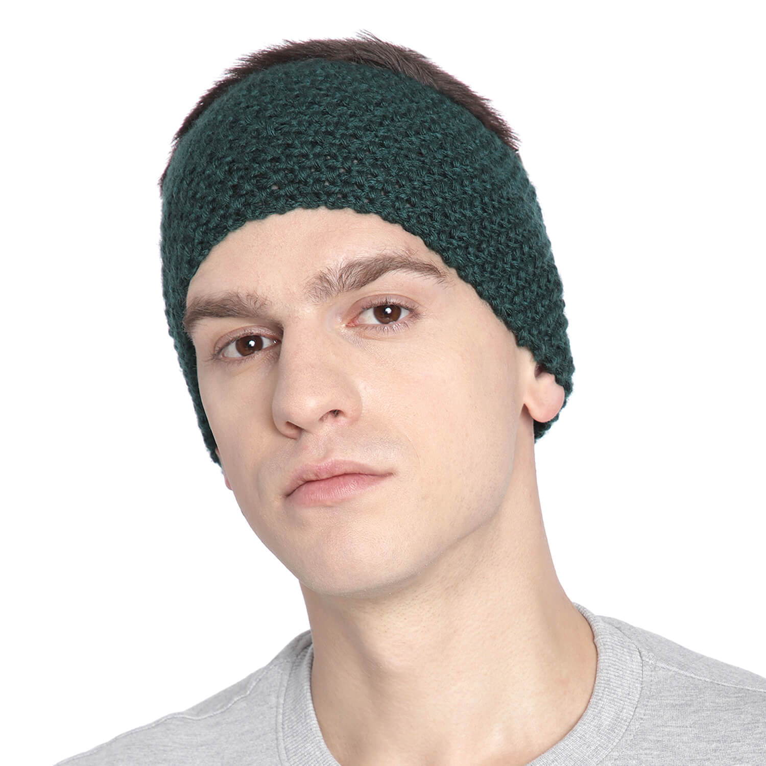 Knitted Headband - Dark Green 1027