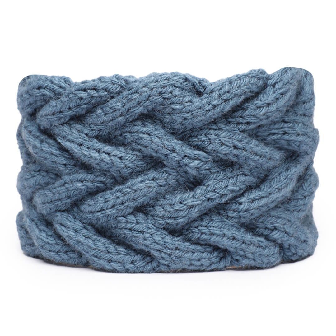 Double Cable Headband - Storm Blue 106