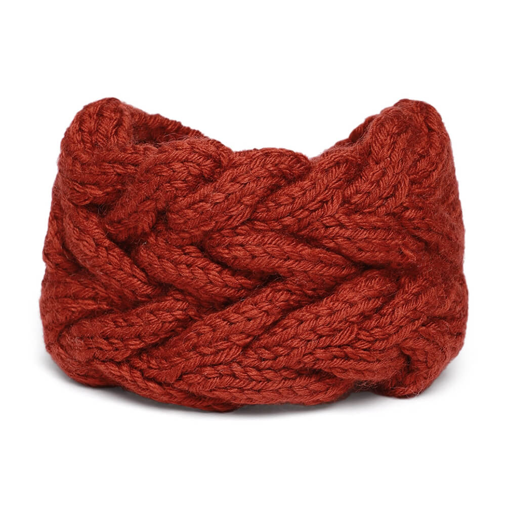 Double Cable Headband - Brick Red 108