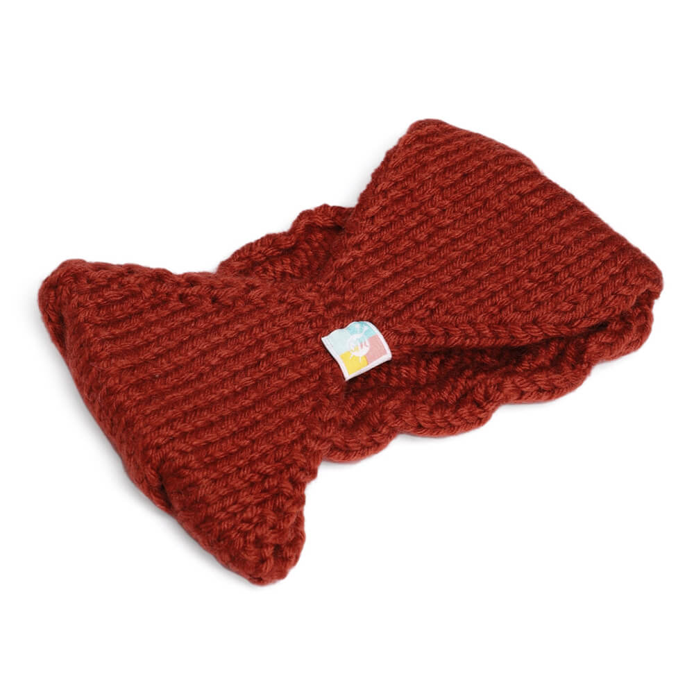 Double Cable Headband - Brick Red 108