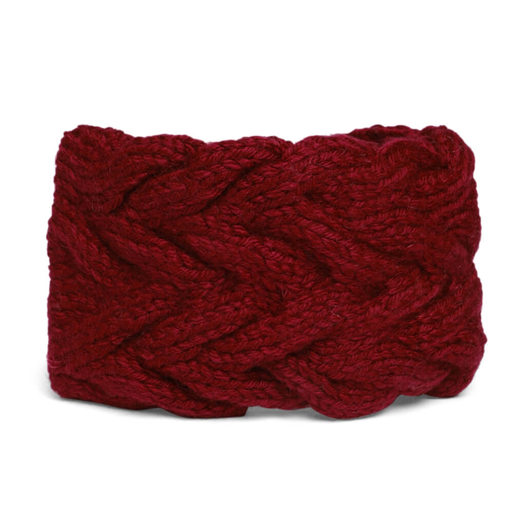 Double Cable Headband - Maroon 110