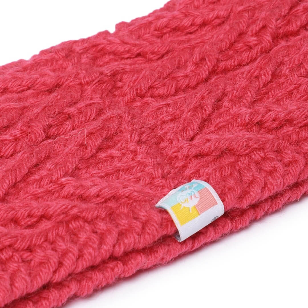 V Stitched Headband - Coral Pink 2604