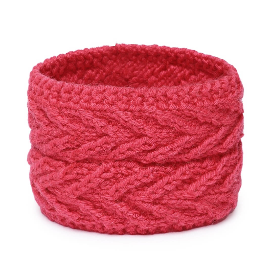 V Stitched Headband - Coral Pink 2604