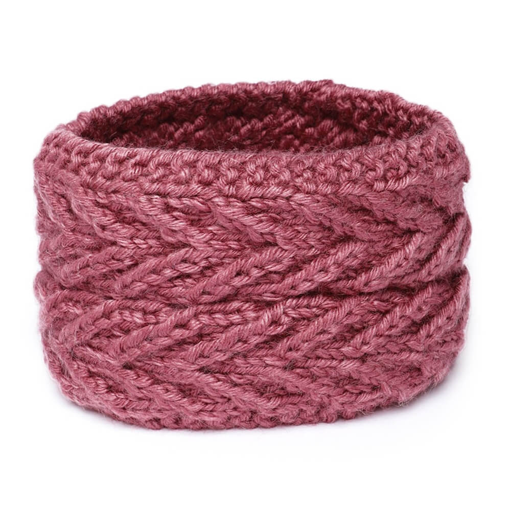 V Stitched Headband - Mauve 2606