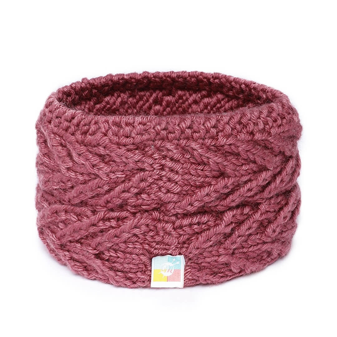 V Stitched Headband - Mauve 2606