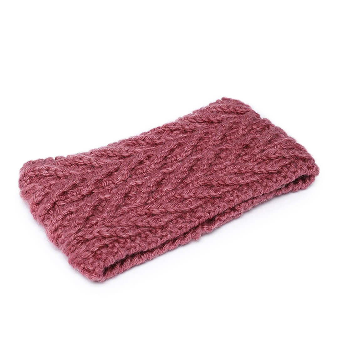V Stitched Headband - Mauve 2606
