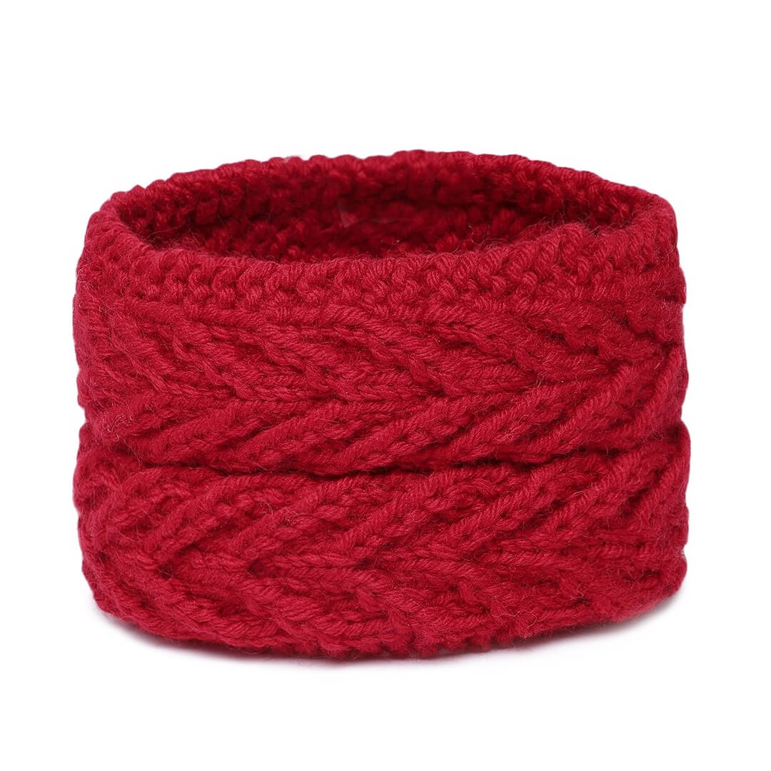 V Stitch Woven Headband - Red 2608