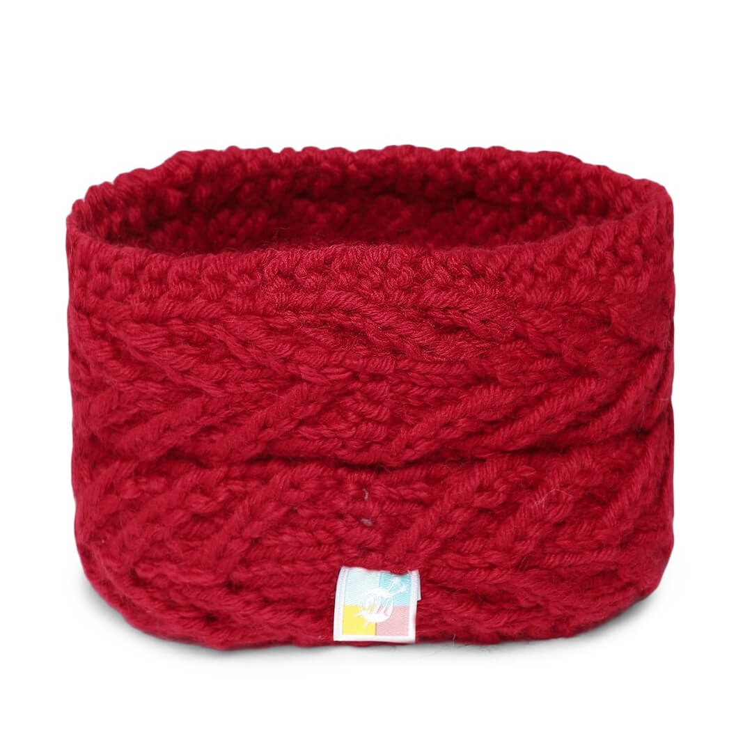 V Stitch Woven Headband - Red 2608