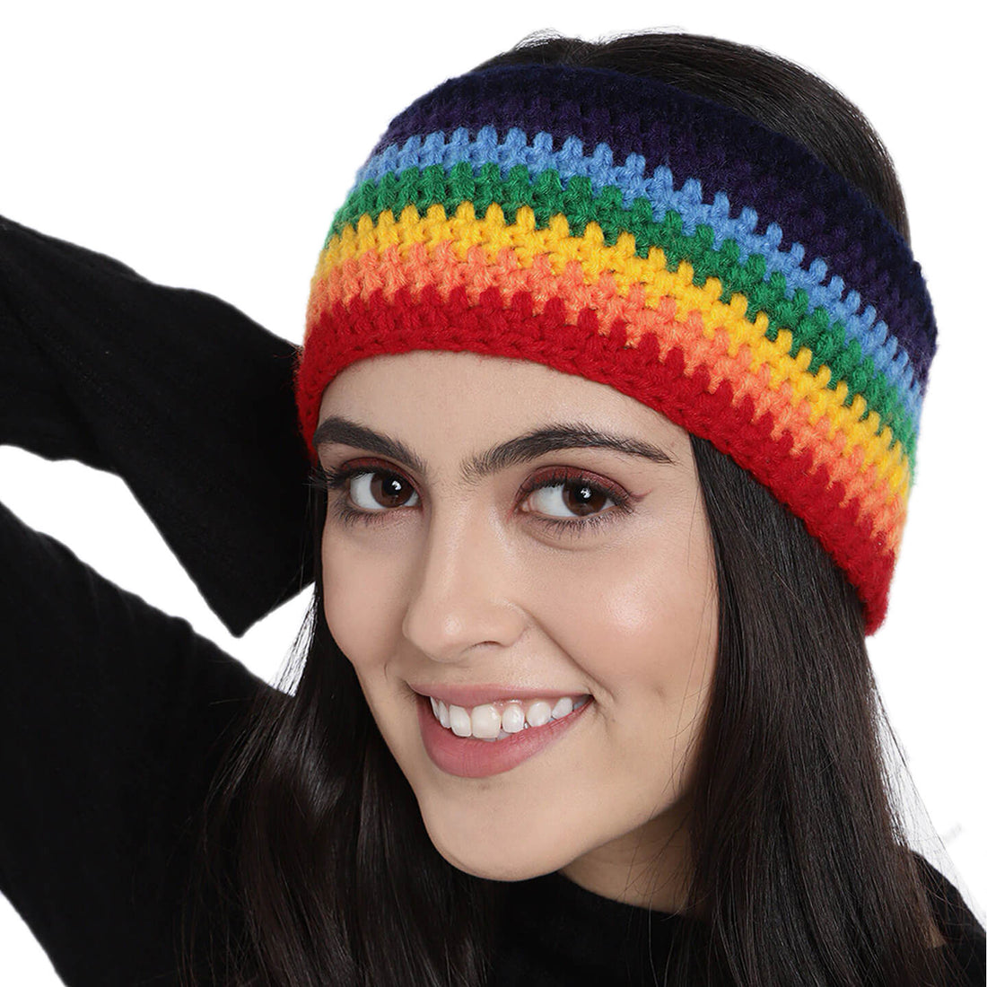 Rainbow Crochet Headband - Multi-Color 2933