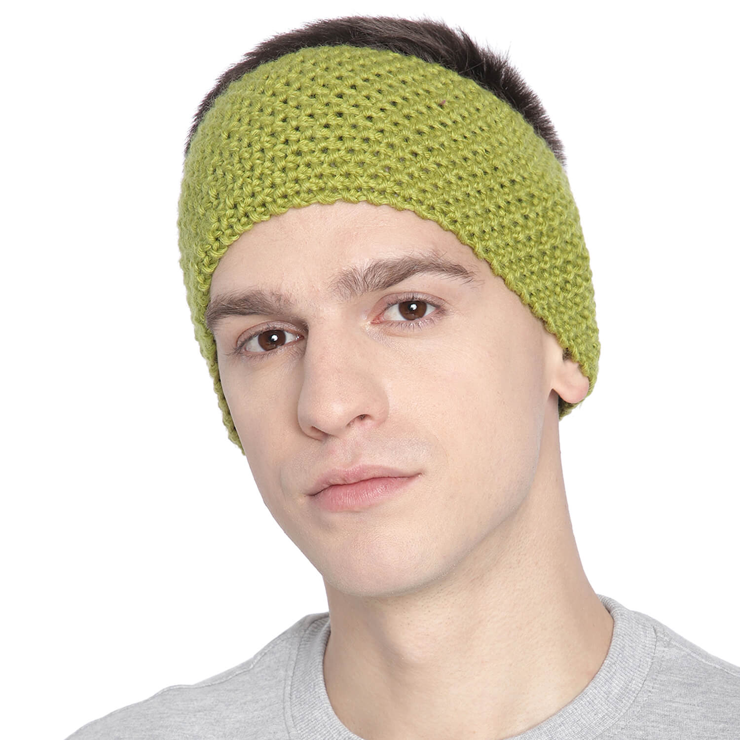 Knitted Headband - Olive Green 303