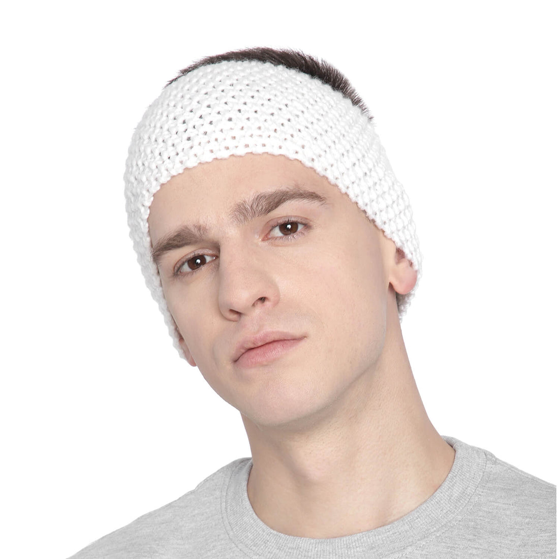 Knitted Headband - White 305