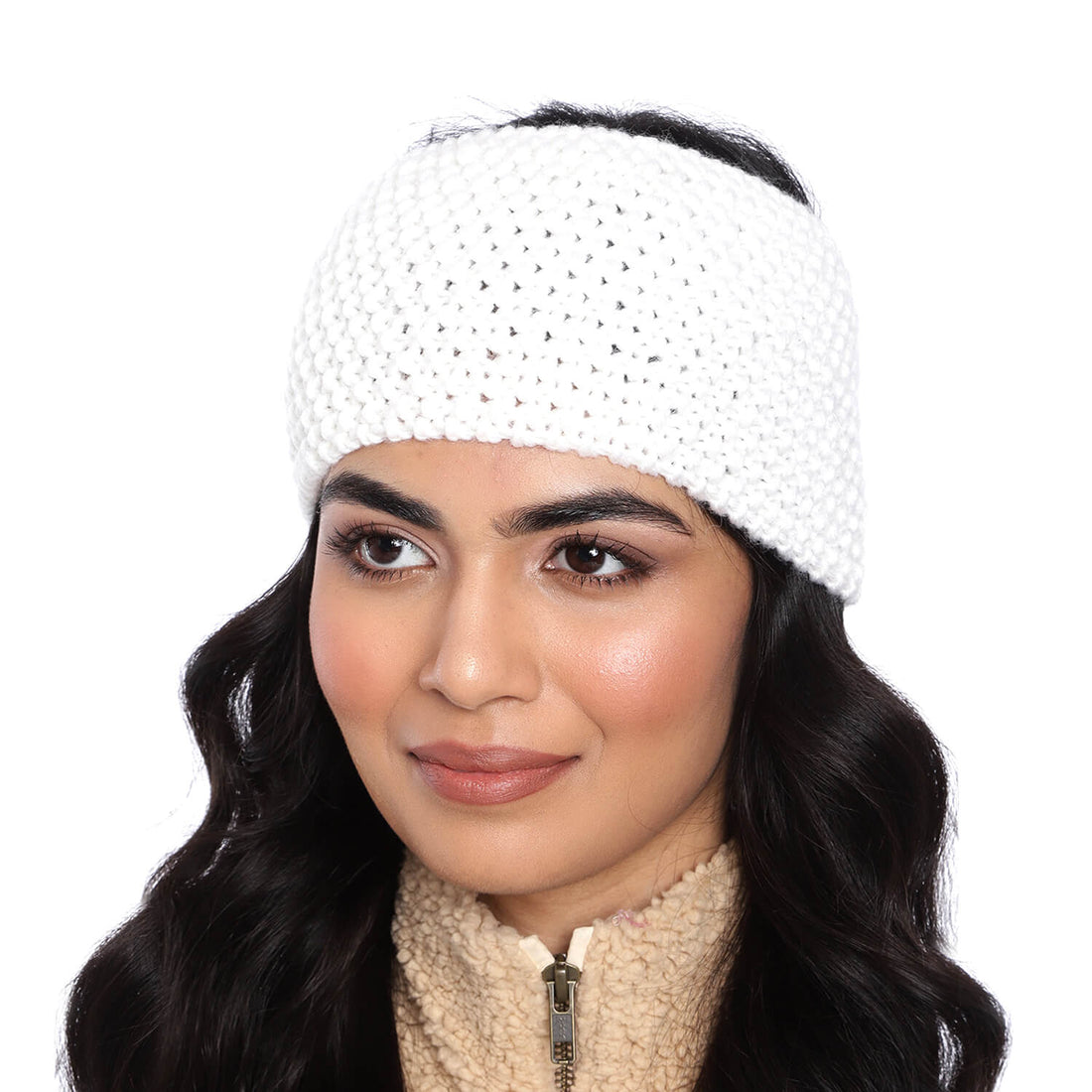 Knitted Headband - White 305