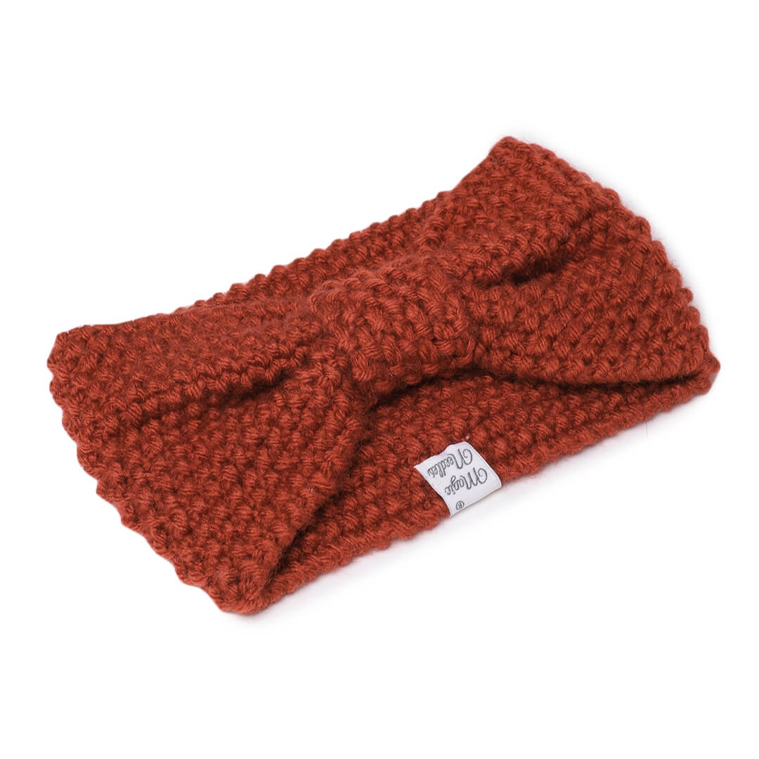 Bow Headband - Brick Red 43